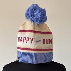 Brooks Run Happy Pom Pom Beanie Running Apparel Winter Hat Sporty Athleisure Gym